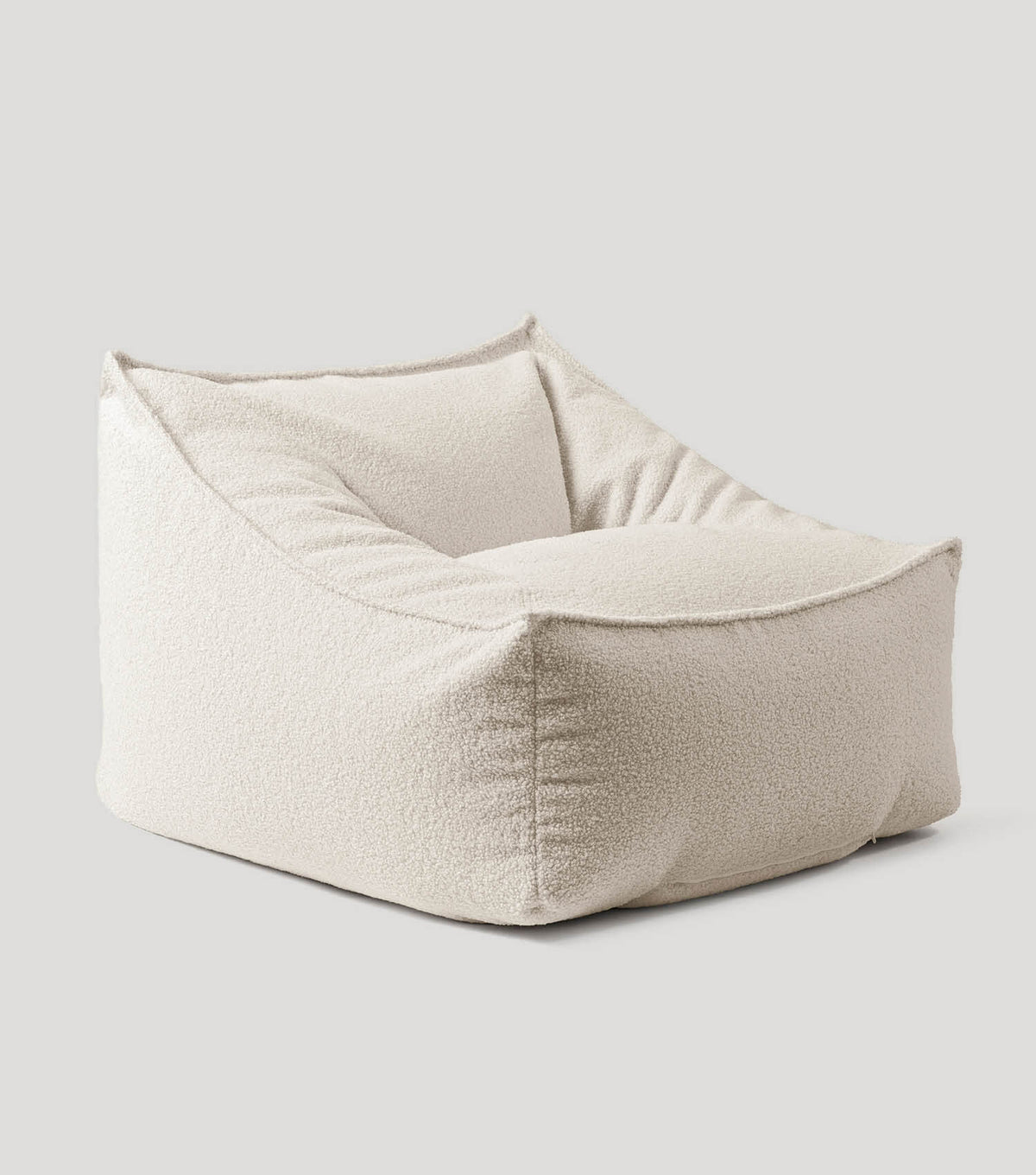 'Snug' Bouclé bean bag armchair reading chair