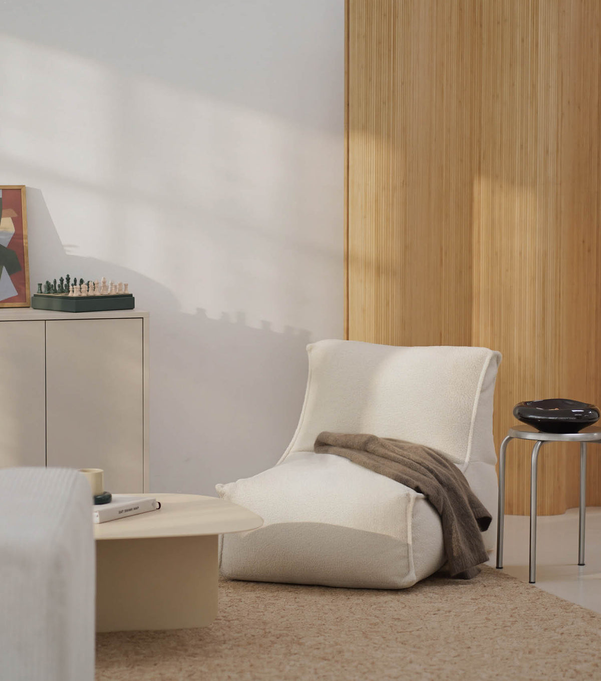 mokebo® 'Doze' Bouclé Sitzsack Bean Bag Relaxsessel Lesesessel