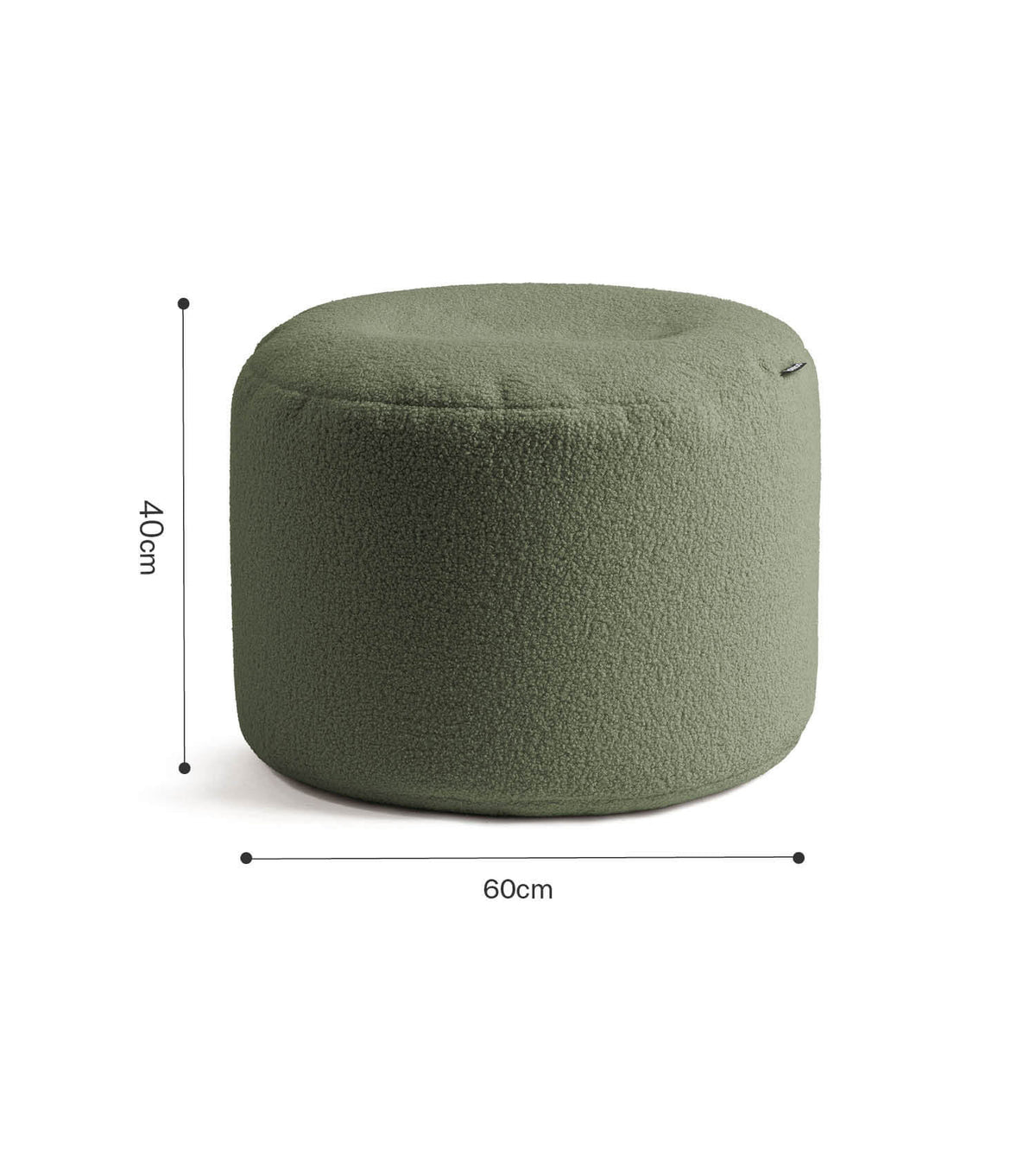 mokebo® 'Mochi' Bouclé pouf seat stool footstool side table