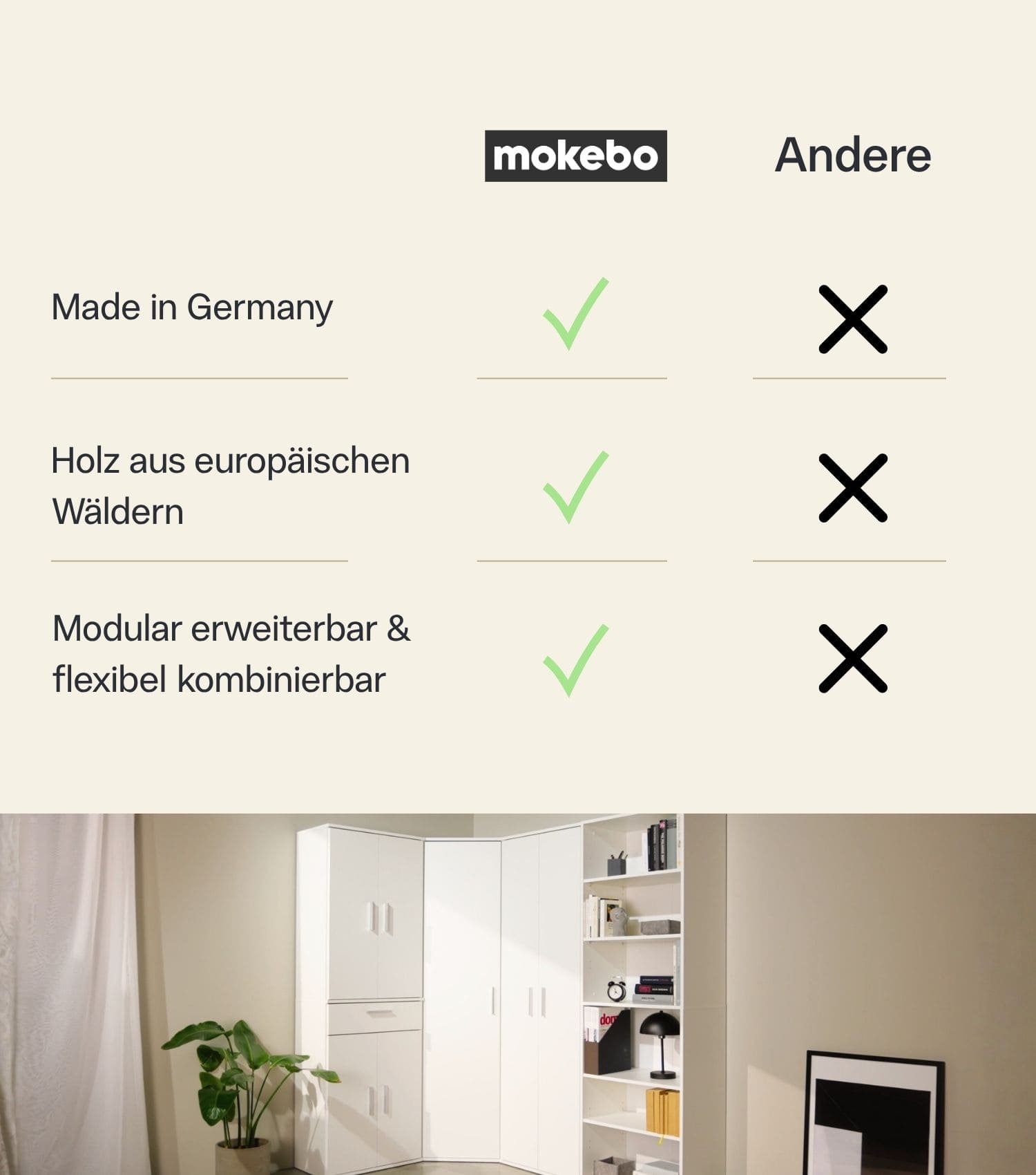 Schmaler Mehrzweckschrank 'Der Kompakte'