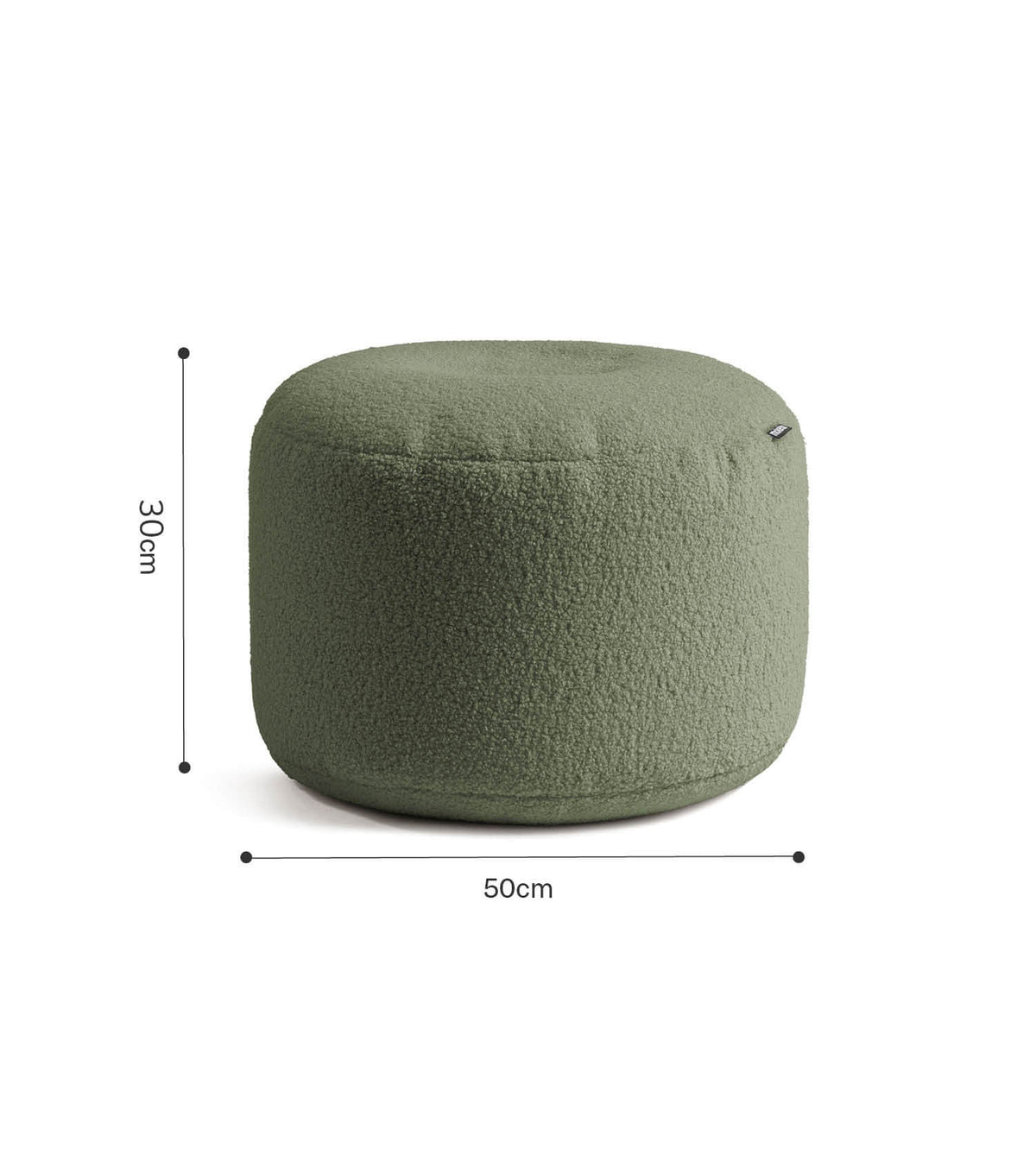 mokebo® 'Mochi' Bouclé pouf seat stool footstool side table
