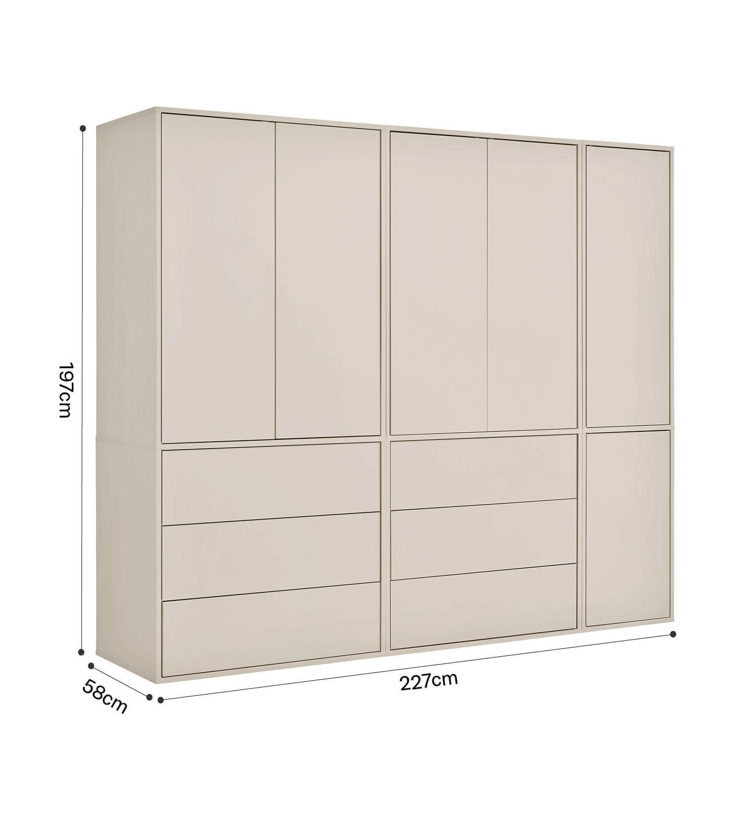 Kleiderschrank 'Robe' Schlafzimmerschrank Garderobe Flurschrank