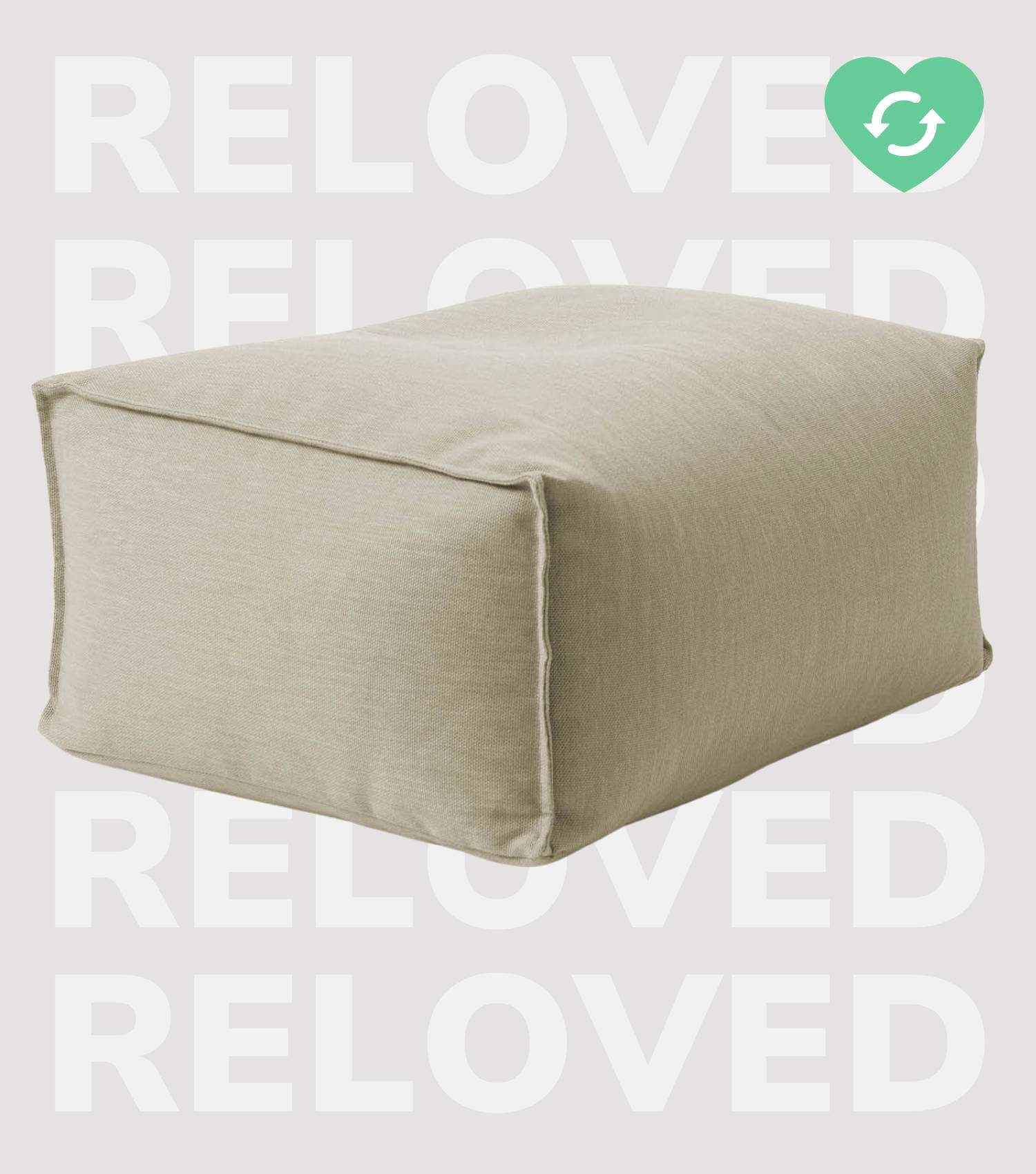 Outdoor Pouf Hocker Sitzkissen Bodenkissen 'Der Ruhepouf' Fußhocker eckig