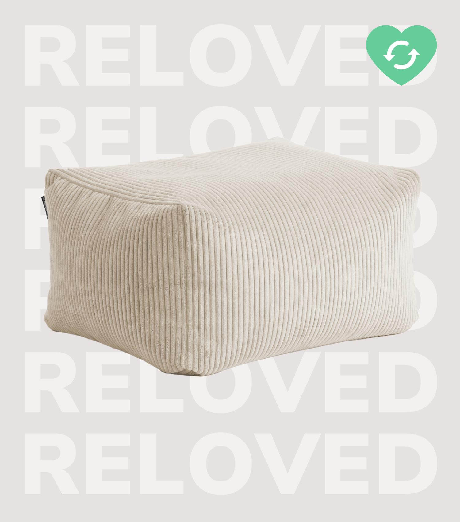 Indoor Pouf Hocker Sitzkissen Bodenkissen 'Der Ruhestifter' Fußhocker eckig