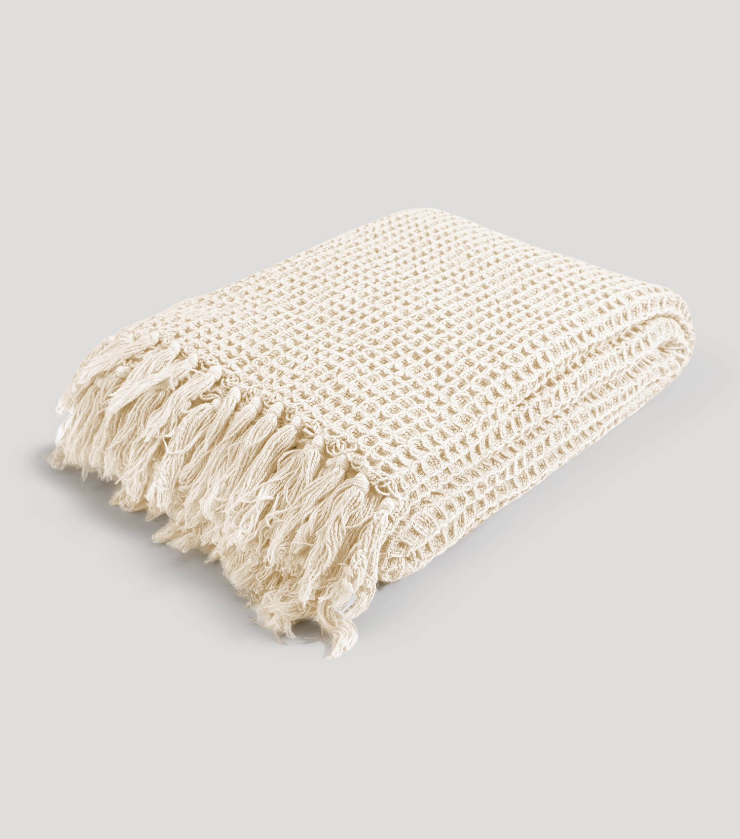 Decke ‘Die Hyggelige’ im Waffelpique Strickdecke & Tagesdecke