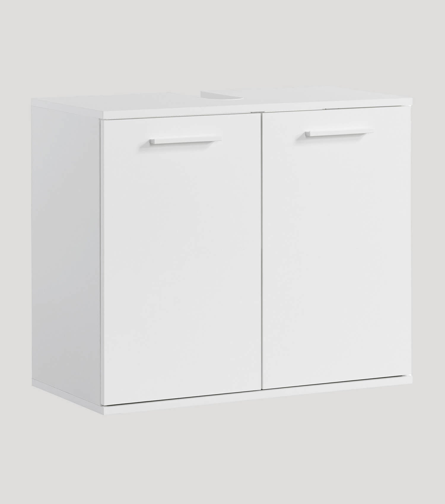 Meuble sous-lavabo blanc avec tiroirs et portes, sku BS1.1-alpw