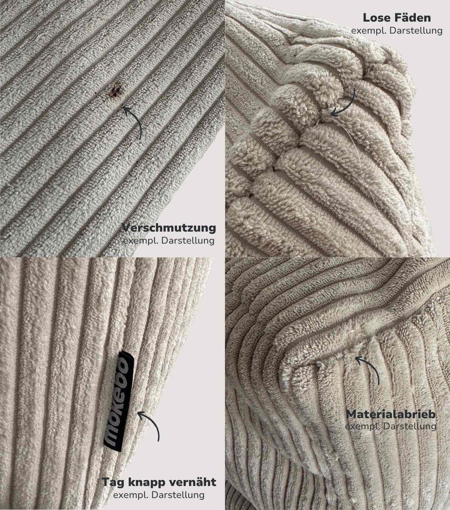 Cord Sessel Lesesessel XXL Sitzsack Sitzsack Cord Bean Bag Armlehnen