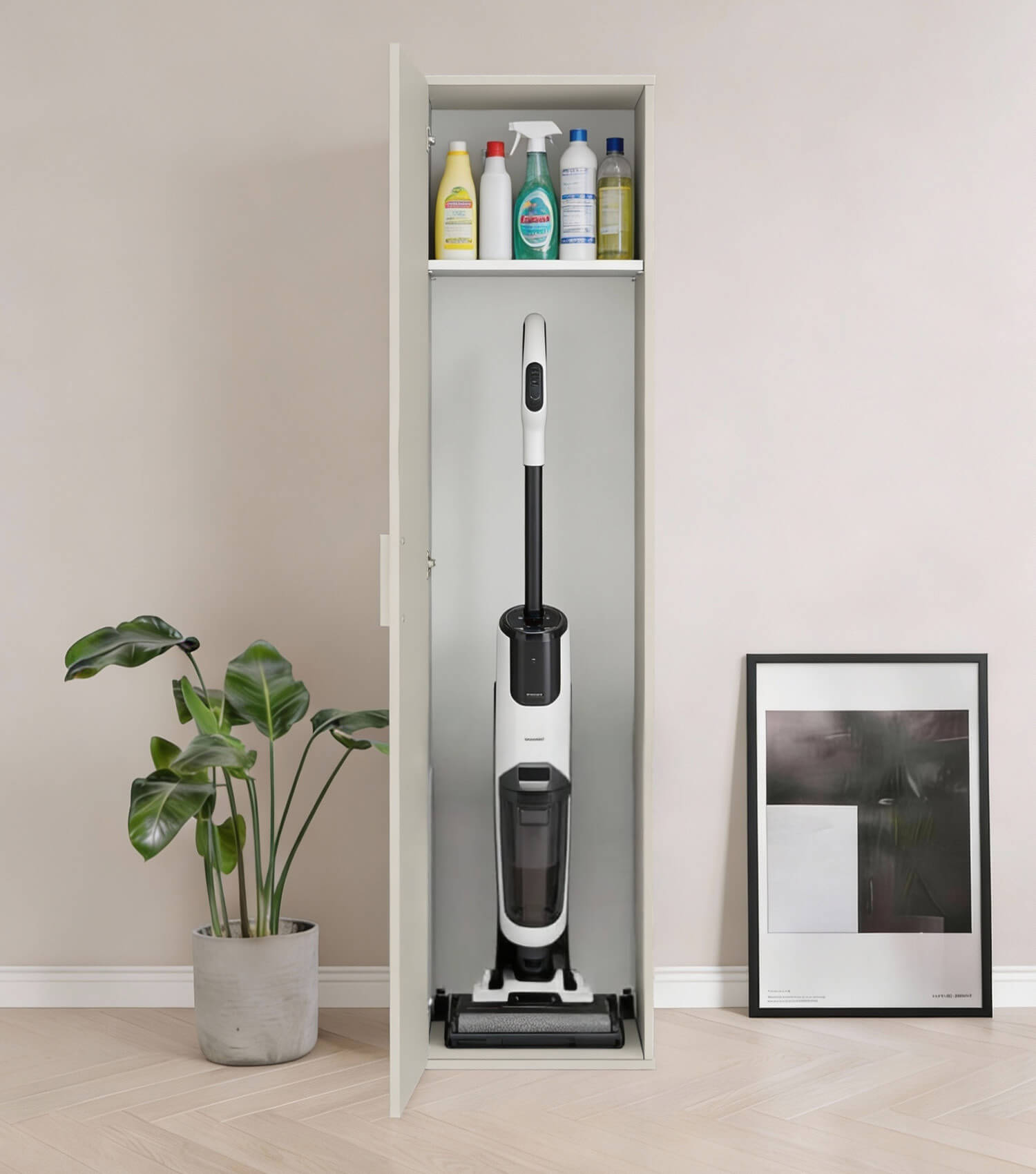 Besenschrank schmal Putzschrank Schrank Allzweckschrank Flurschrank Küchenschrank Mehrzweckschrank
