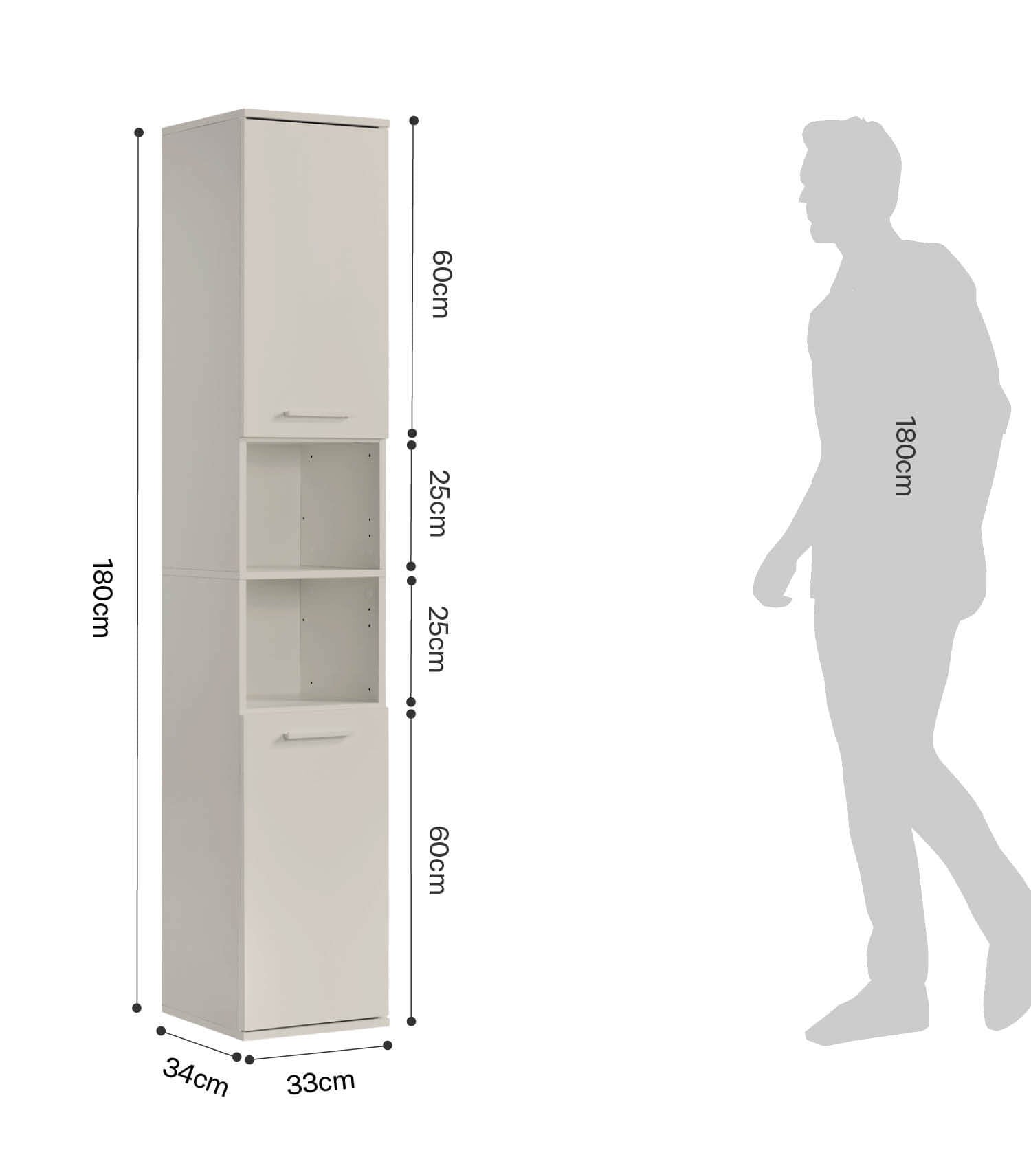 Bad-Hochschrank Badezimmerschrank Badschrank Badezimmerregal Schrank