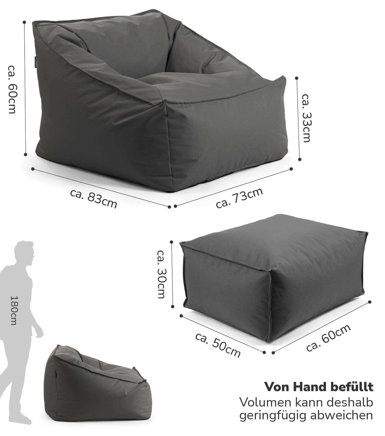 Sitzsack Bodenkissen Relaxliege Bean Bag Liege Sitzbag Sitzkissen
