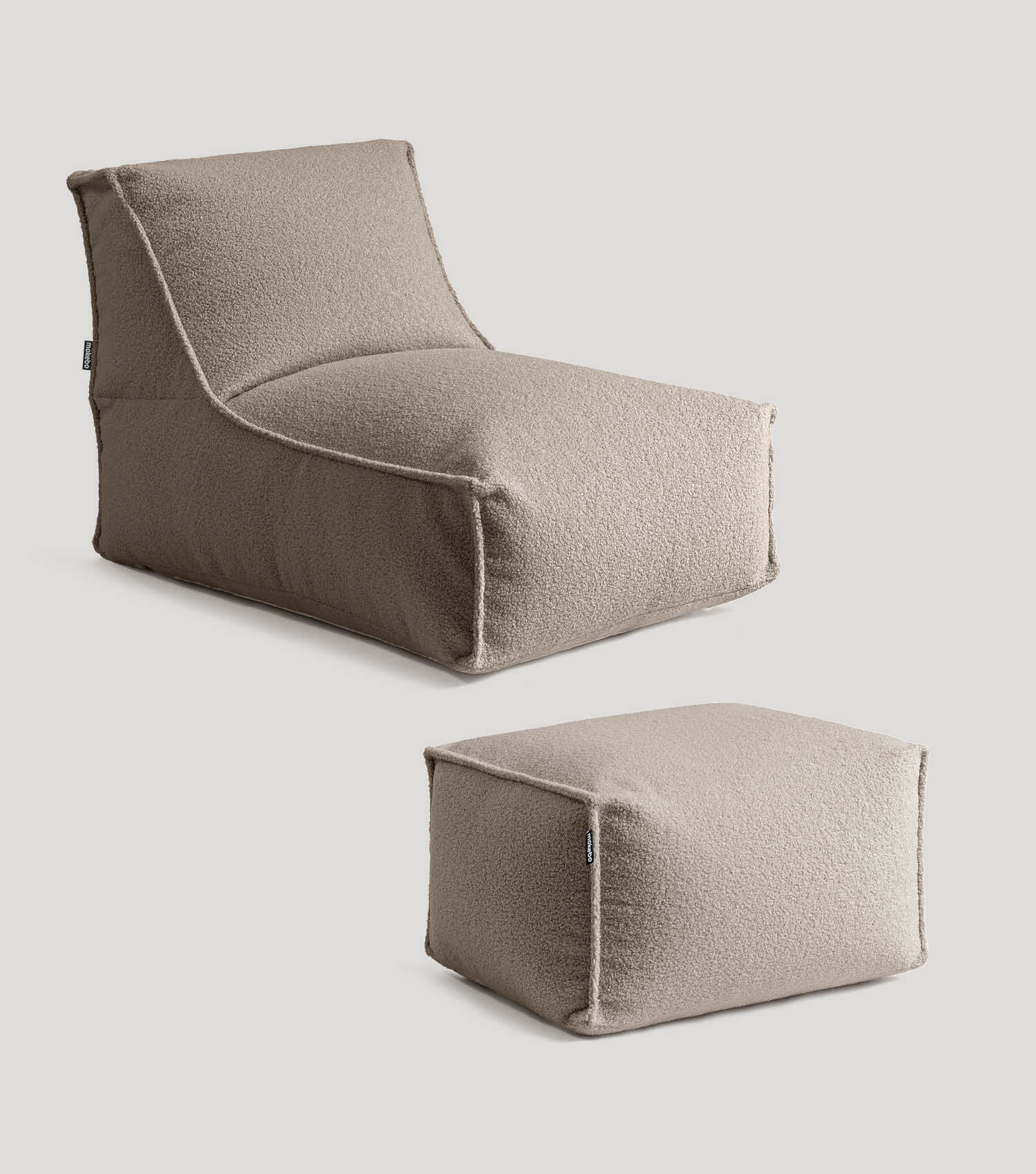 mokebo® 'Doze' Bouclé Sitzsack Bean Bag Relaxsessel Lesesessel