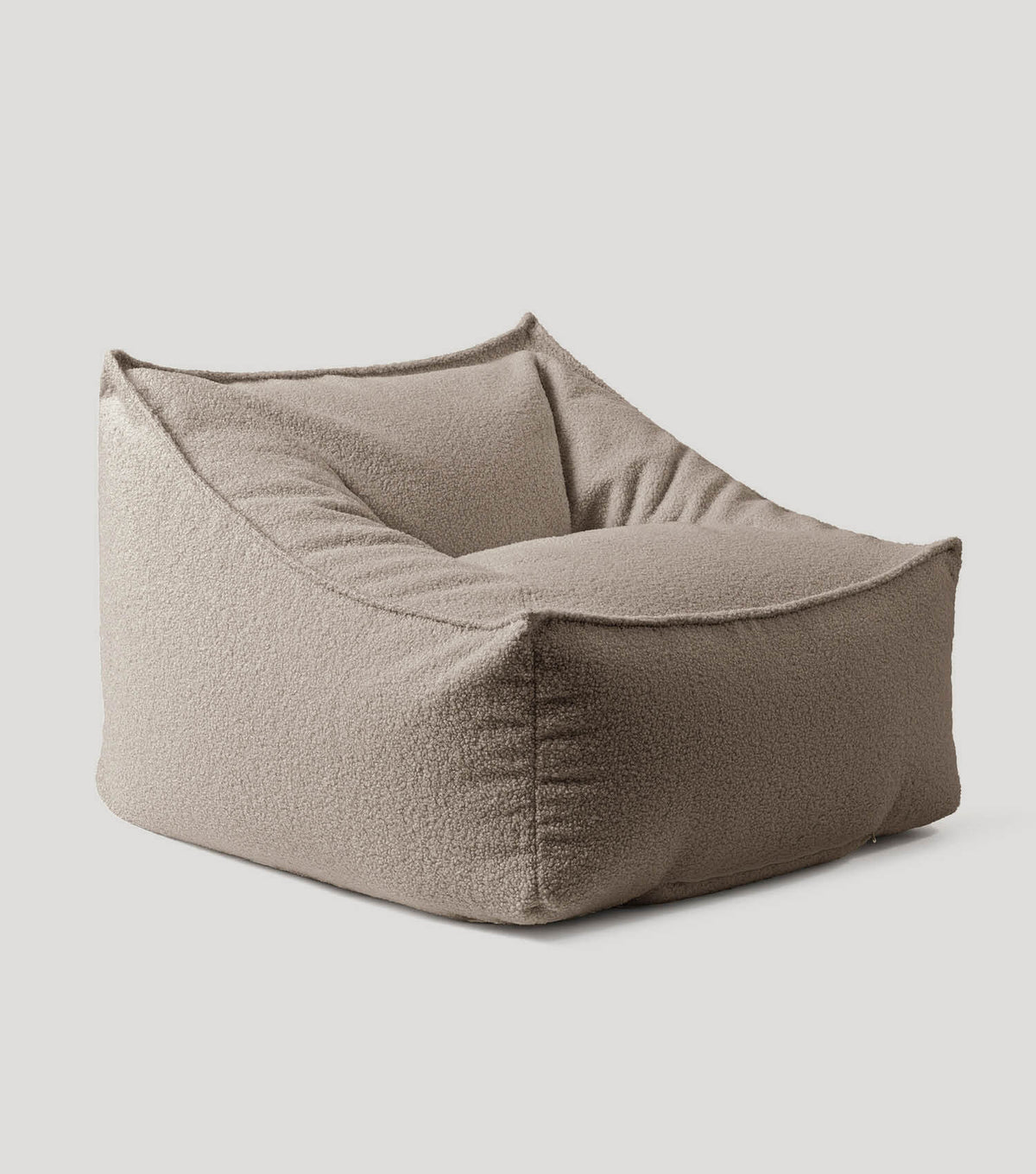 'Snug' Bouclé bean bag armchair reading chair#sku_BB8.1Felis-076sand