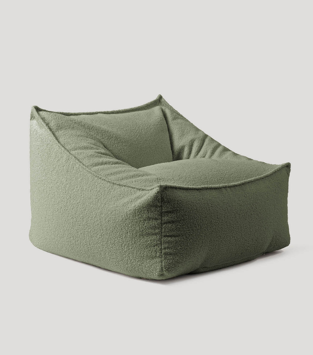 'Snug' Bouclé bean bag armchair reading chair#sku_BB8.1Felis-090dgruen