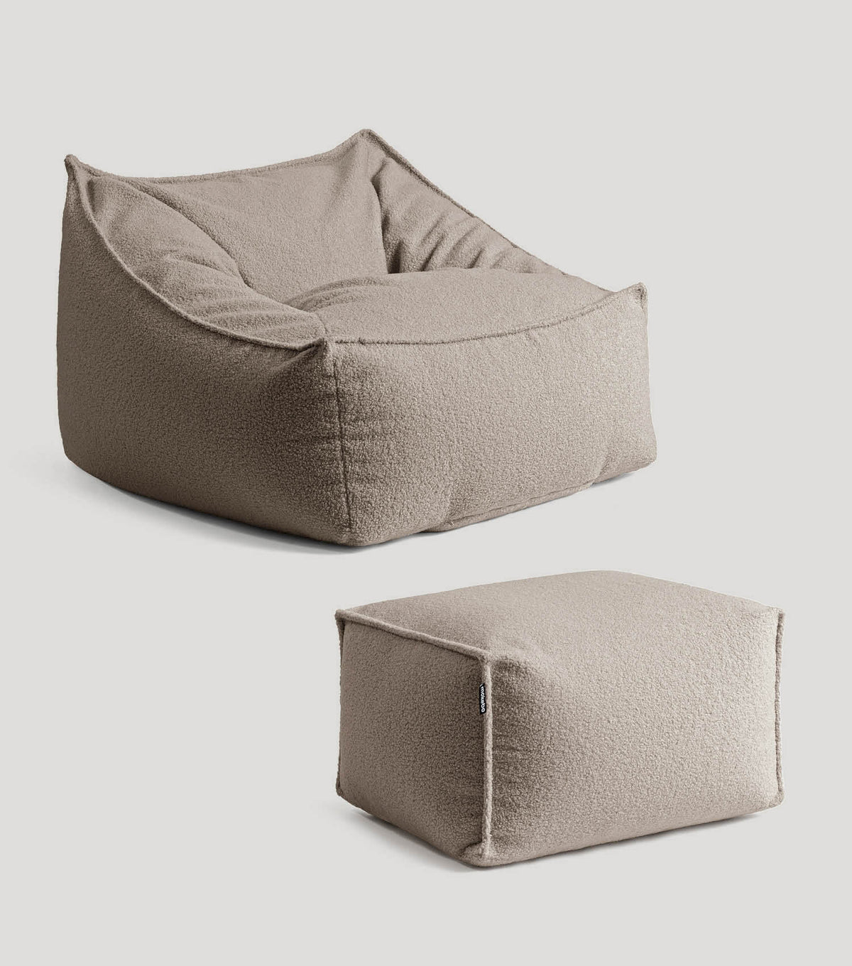 'Snug' Bouclé bean bag armchair reading chair