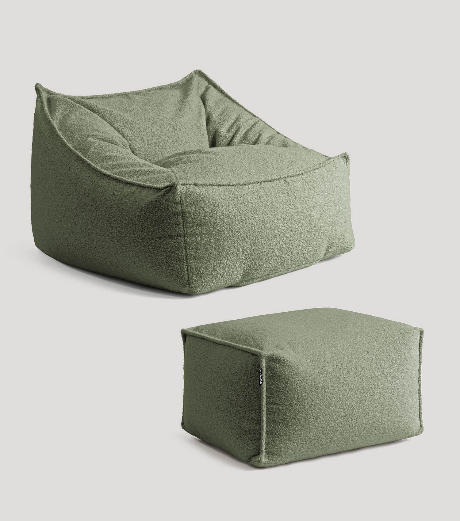 'Snug' Bouclé Sitzsack Armlehnensessel Lesesessel