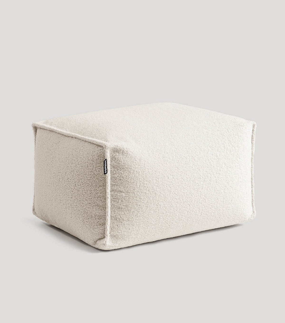 mokebo® 'Block' Bouclé poef hocker voetenbankje vloerkussen#sku_PF2Felis-080natur