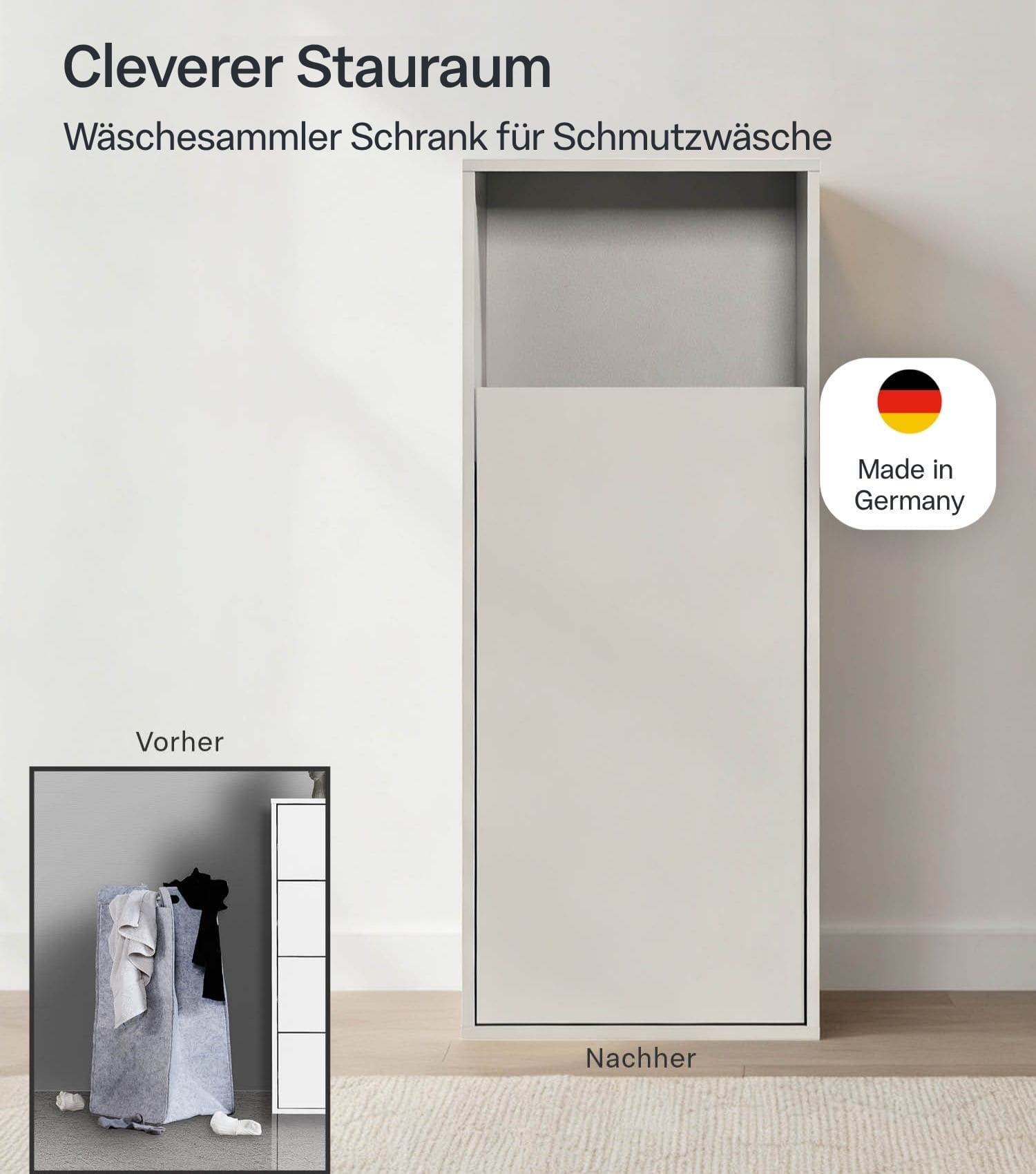 Wasmandkast 'Der Wäschehüter'