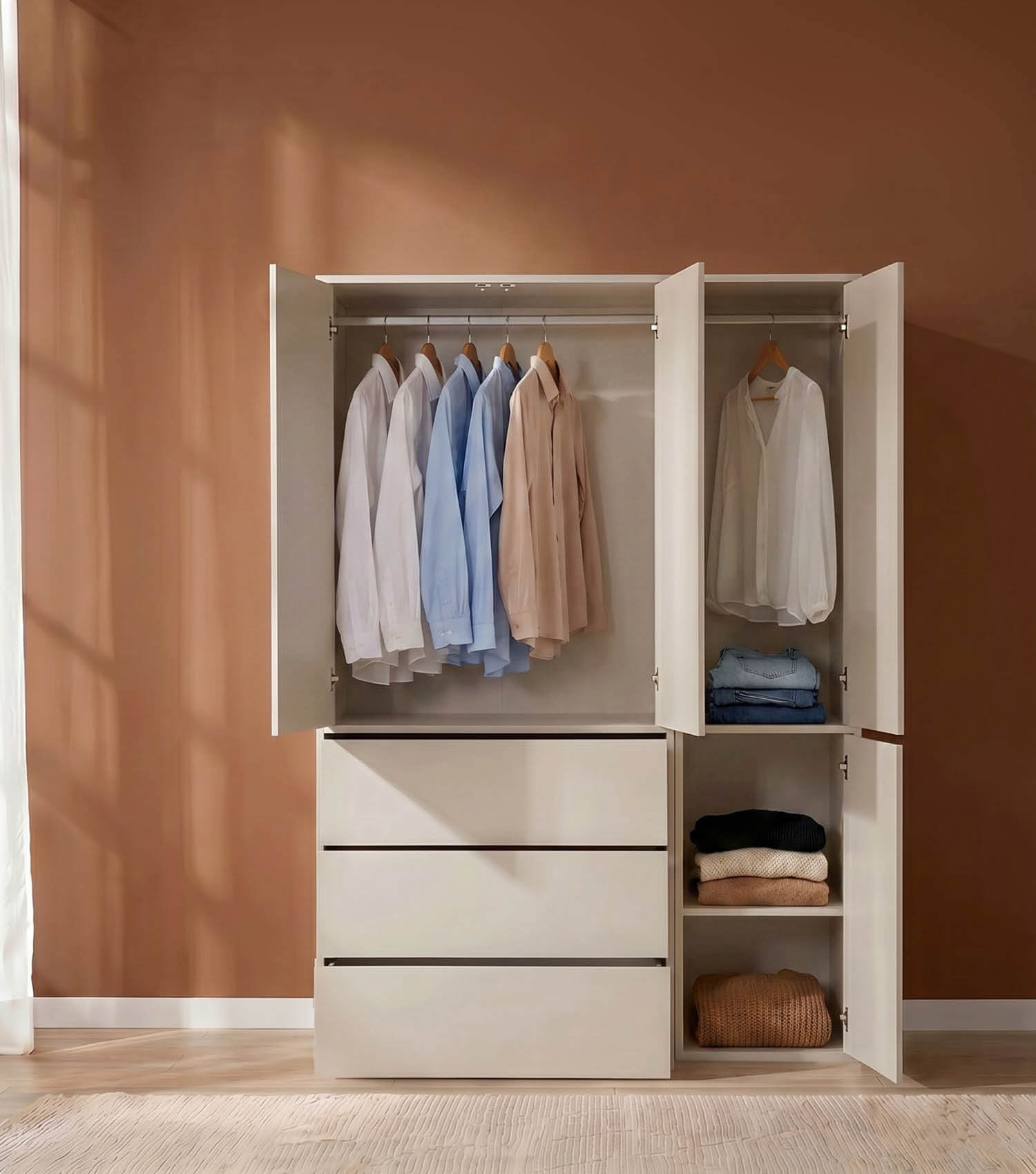 Kleiderschrank 'Robe' Schlafzimmerschrank Garderobe Flurschrank