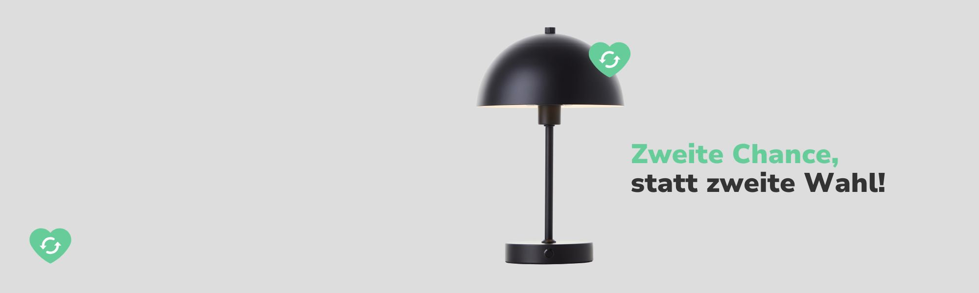 kabellose Tischlampe schwarz second hand fundgrube 