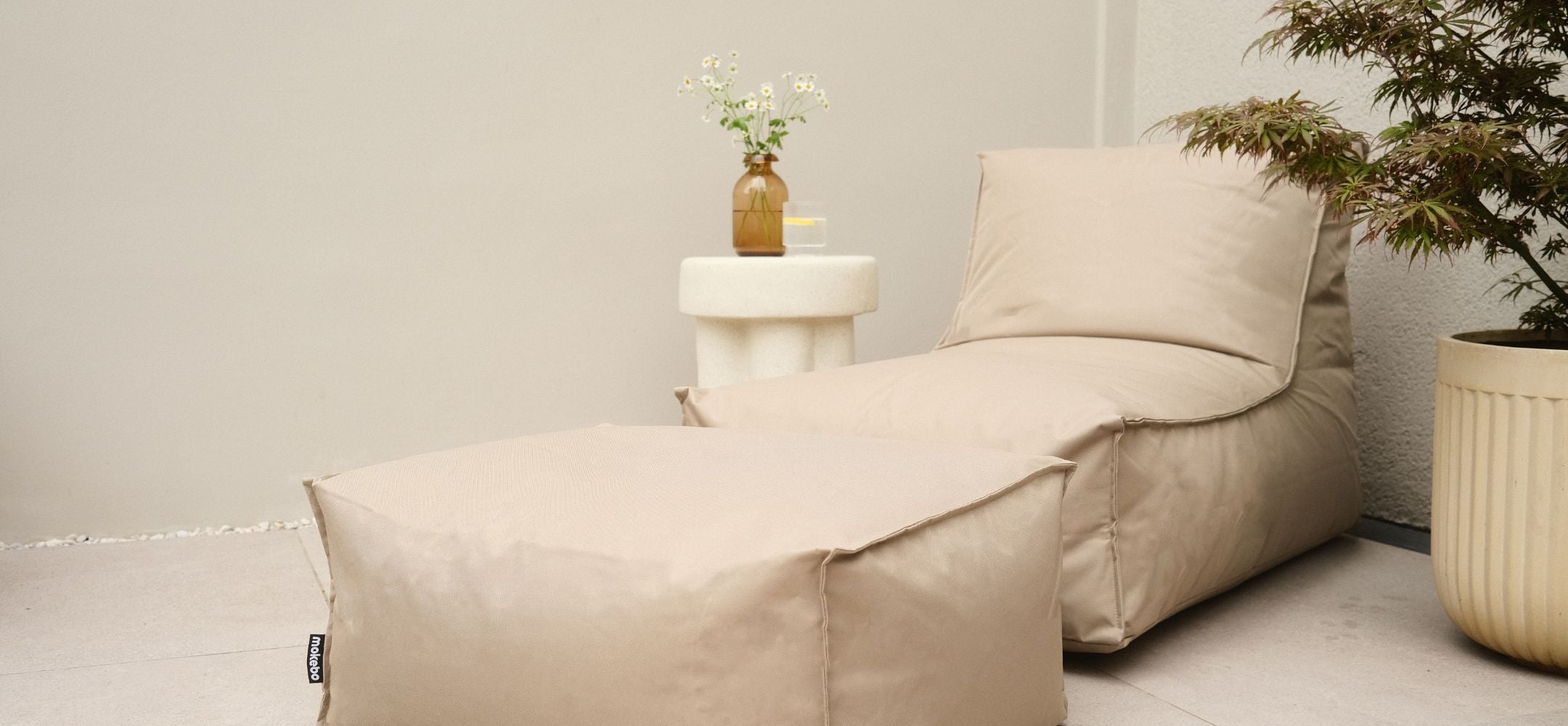 Outdoor Sitzsack 'Der Sundowner' in Khaki-Beige