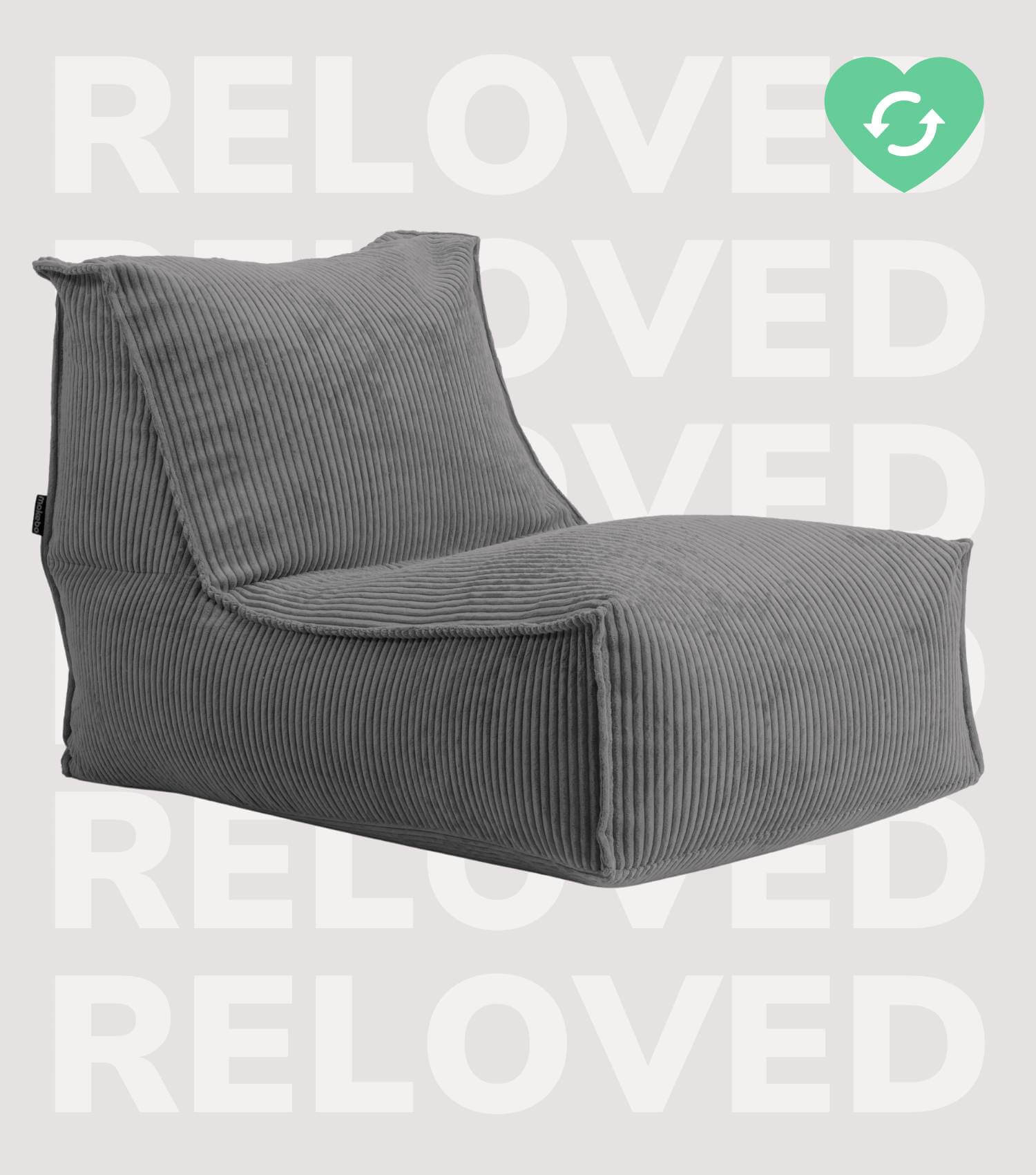 Sitzsack XXL + Pouf für Kinder & Erwachsene mit Füllung 'Der Gelassene'#sku_BB2.1Poso-007ant_C