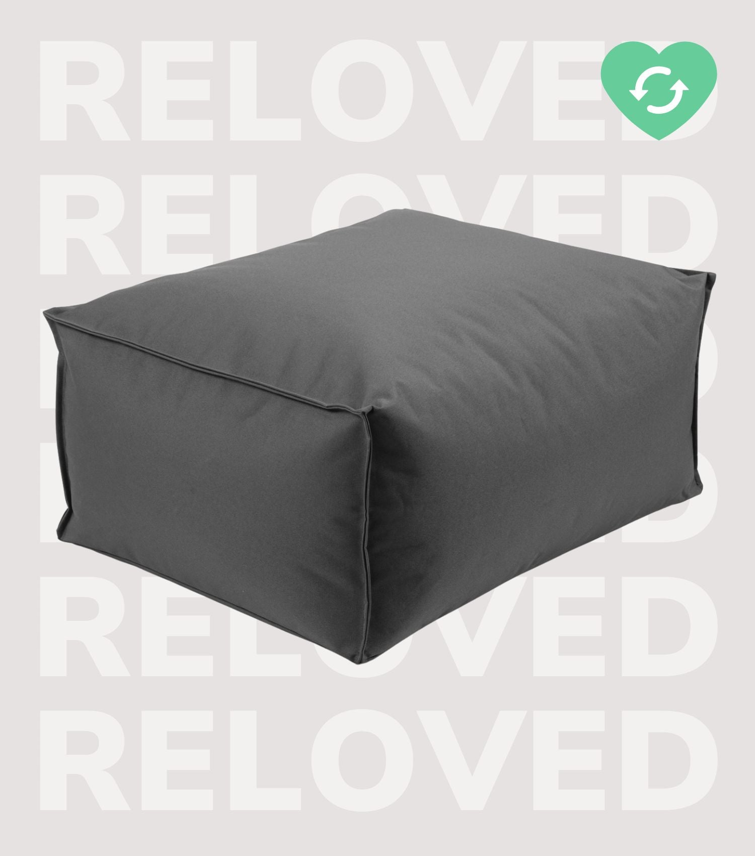 Outdoor Pouf Hocker Sitzkissen Bodenkissen 'Der Ruhepouf' Fußhocker eckig#sku_PF2scuba-007anthrazit_C