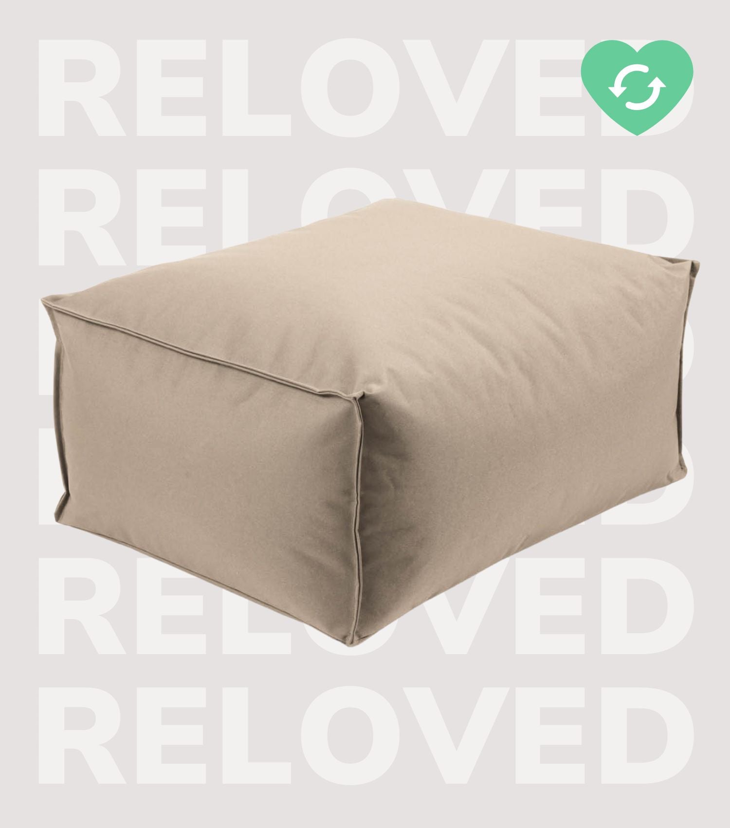 Outdoor Pouf Hocker Sitzkissen Bodenkissen 'Der Ruhepouf' Fußhocker eckig#sku_PF2scuba-065khaki_C