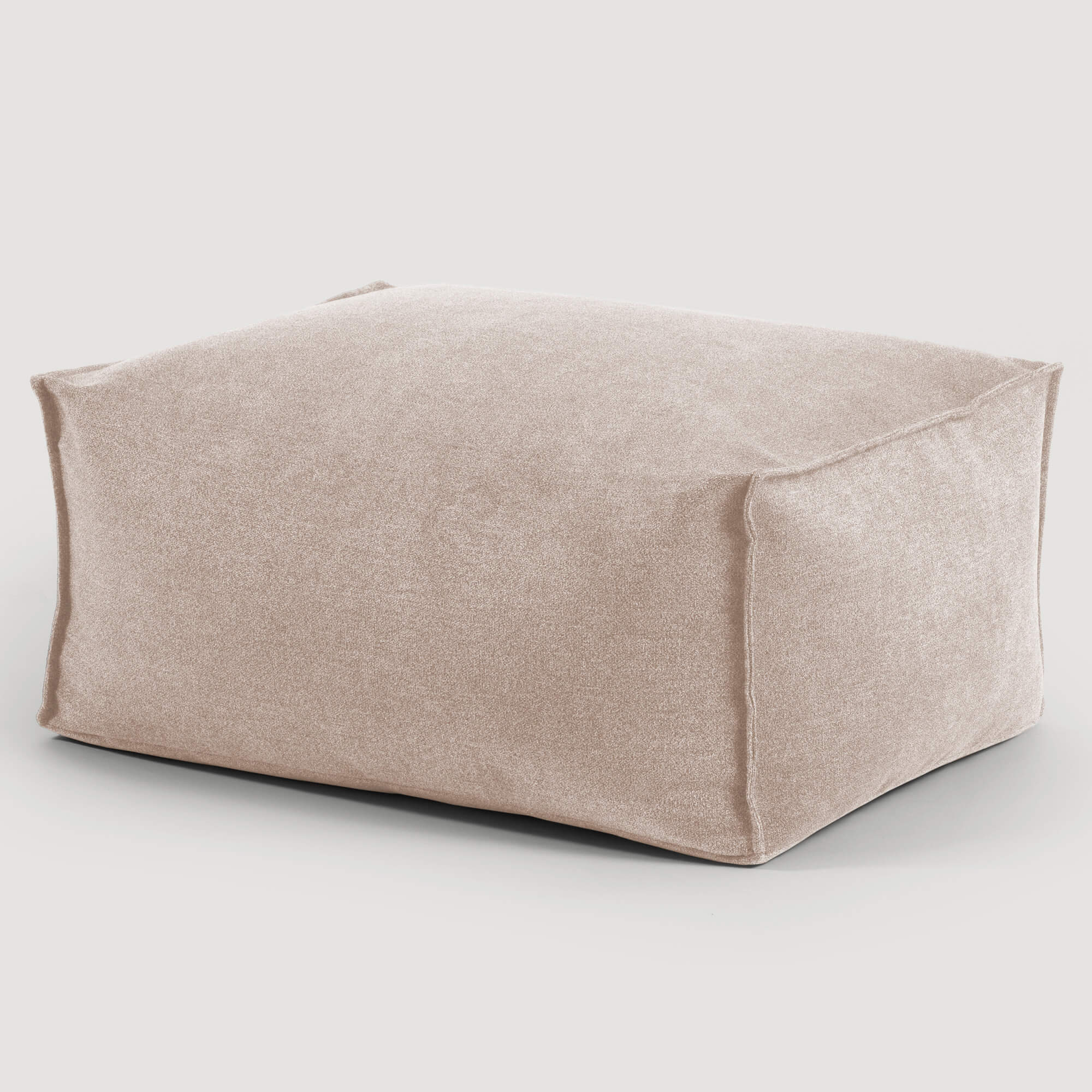 Indoor Pouf Hocker Sitzkissen Bodenkissen 'Der Ruhestifter' Fußhocker eckig#sku_PF2ind-Alfa071beig