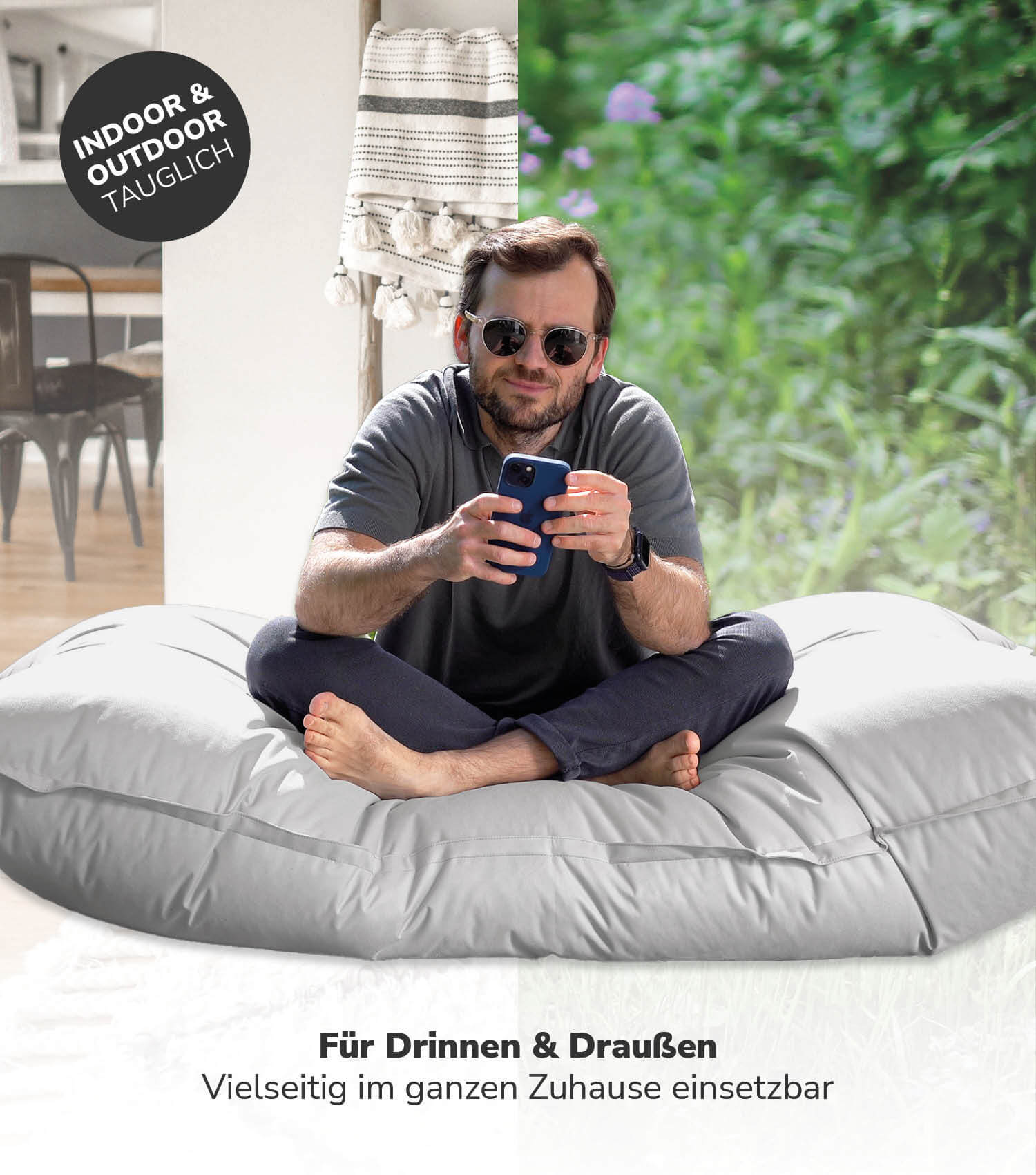 Sitzsack XXL Bean Bag Riesensitzsack Liegekissen Bodenkissen Relaxliege