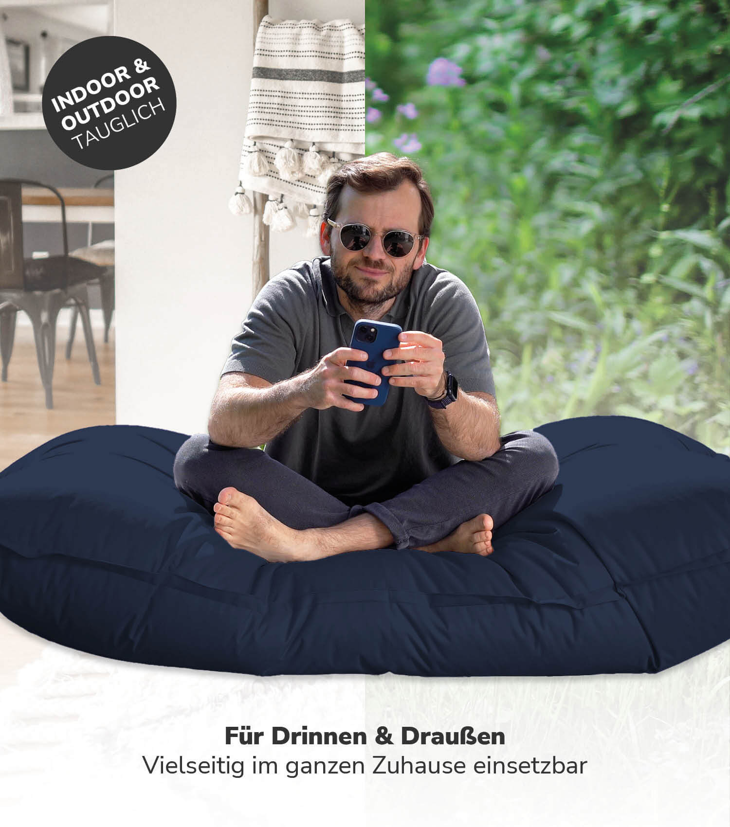 Sitzsack XXL Bean Bag Riesensitzsack Liegekissen Bodenkissen Relaxliege