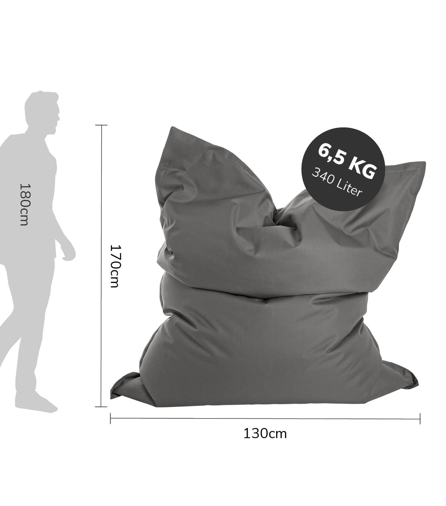 Sitzsack XXL Bean Bag Riesensitzsack Liegekissen Bodenkissen Relaxliege