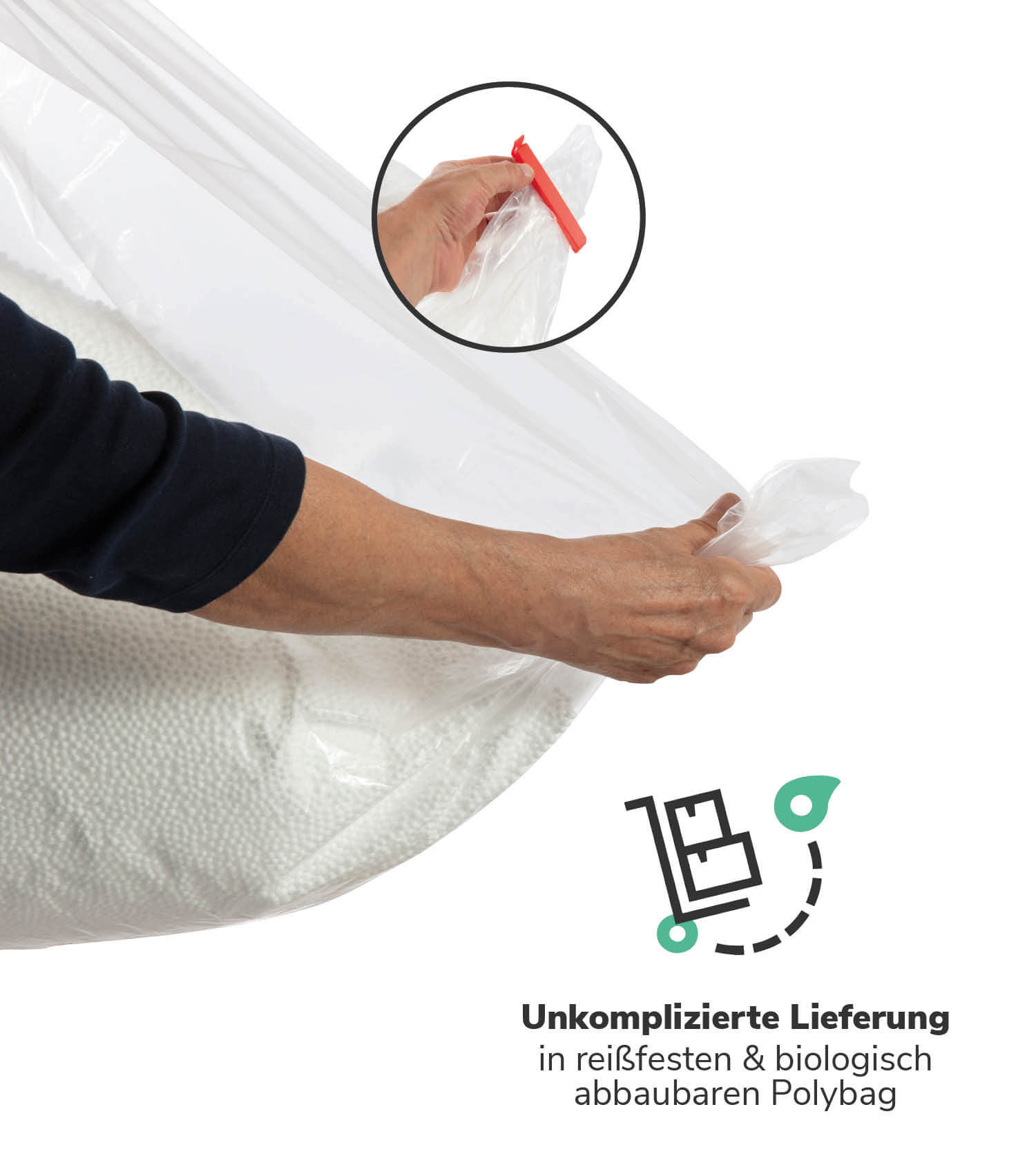 Sitzsack-Füllung ‘Der Nachfüller’ auch als EPS-Perlen Nachfüllpack  