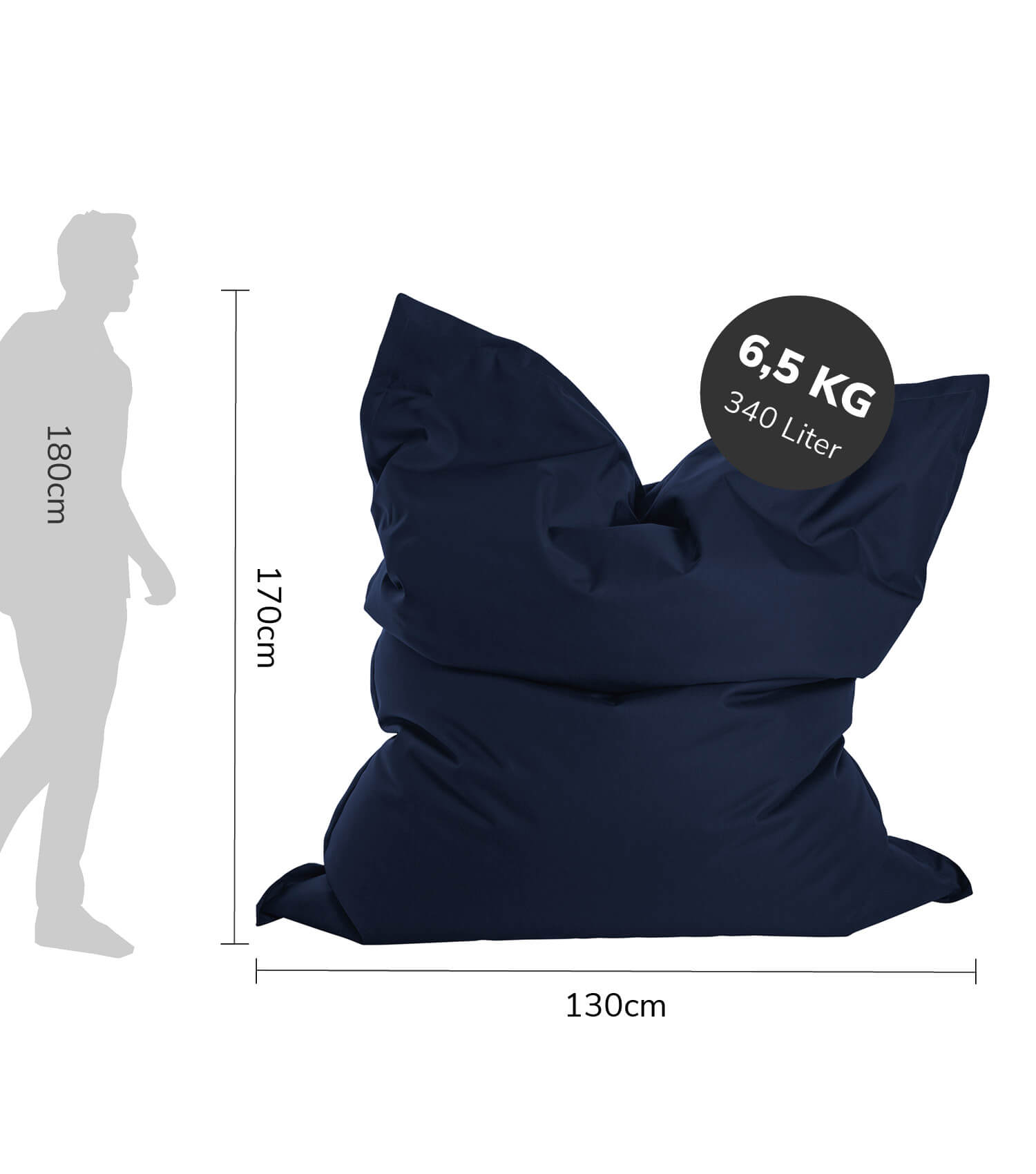 Sitzsack XXL Bean Bag Riesensitzsack Liegekissen Bodenkissen Relaxliege