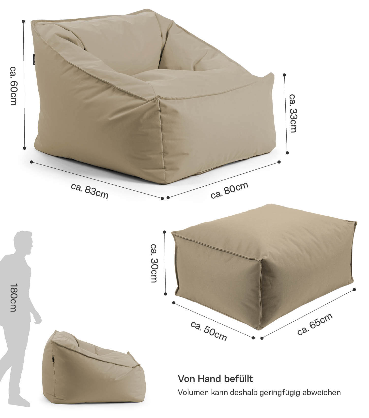 Outdoor zitzak 'Der Sunnyboy'